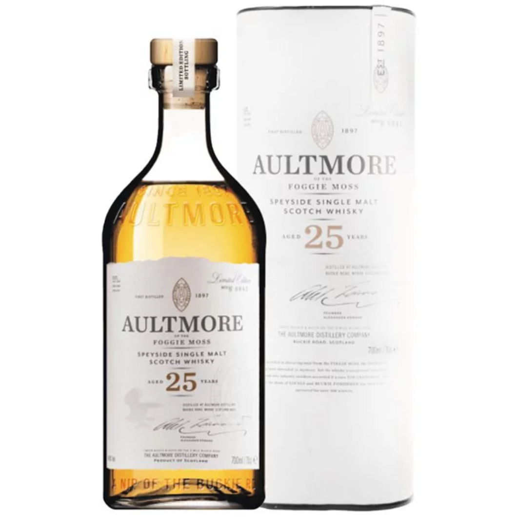 Aultmore 25 Years Old Speyside Single Malt Whisky 700ml