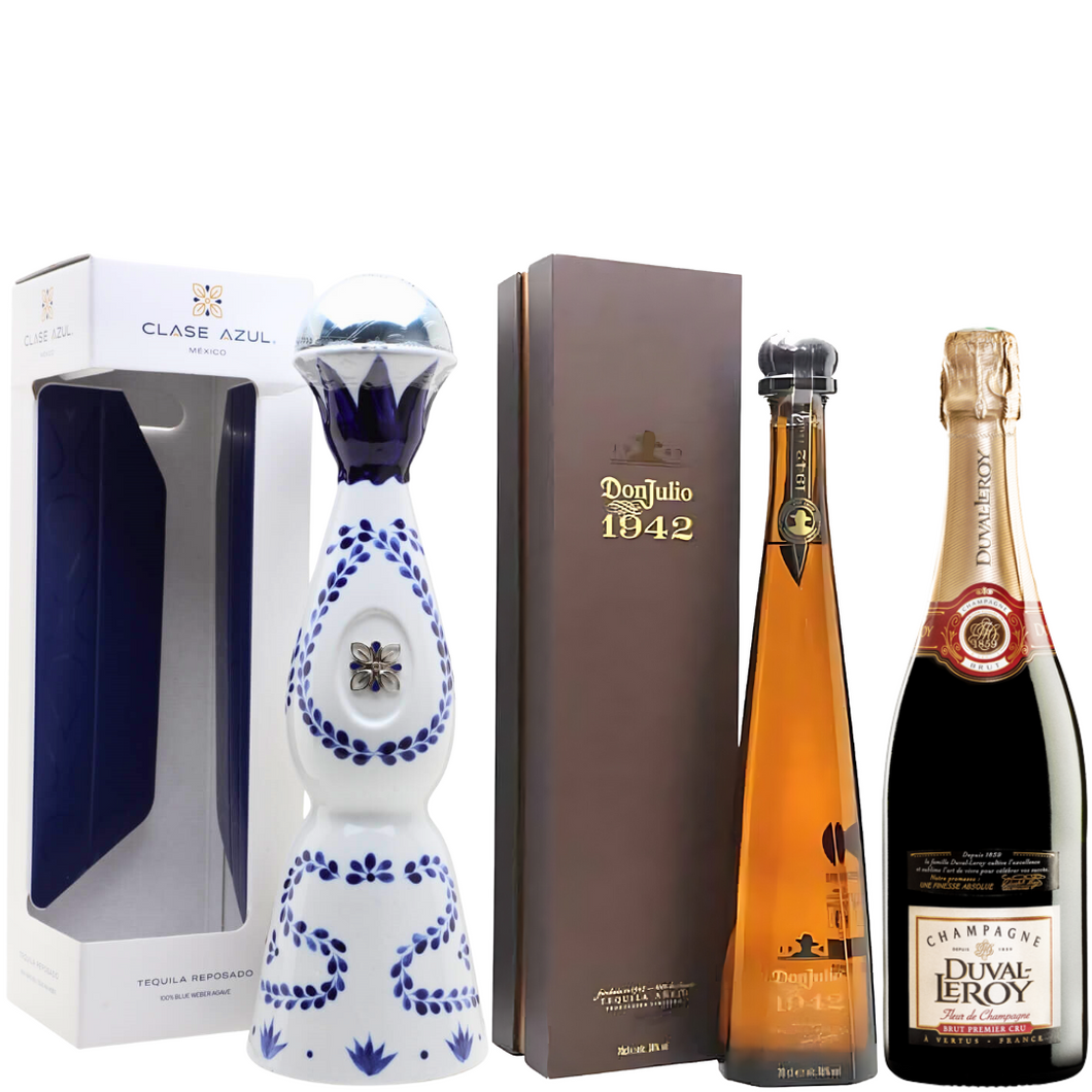 Don Julio 1942 + Clase Azul Reposado + Duval-Leroy Fleur de Champagne Premier Cru NV