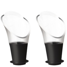 Load image into Gallery viewer, Vacu Vin Wine Server Crystal Set of 2 J-Hook