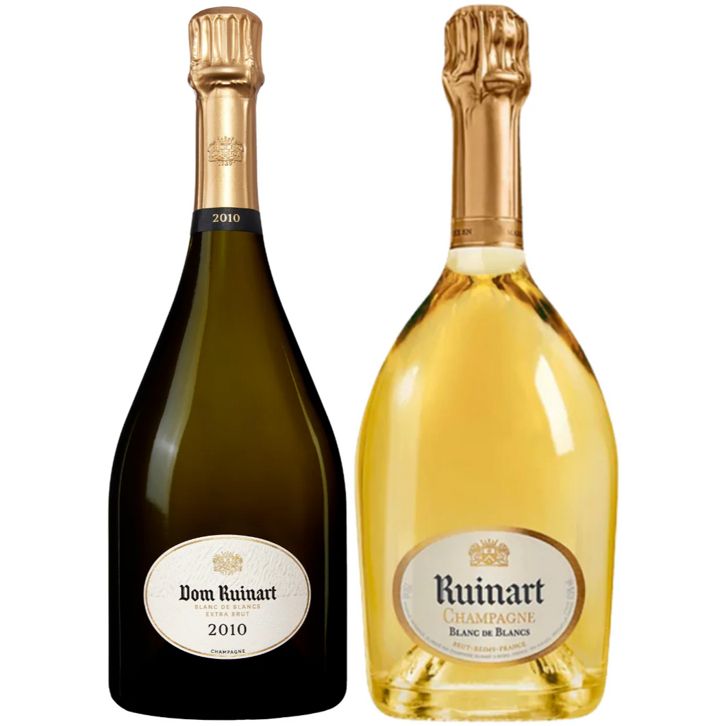 Dom Ruinart Blanc + Ruinart Champagne Blanc de Blancs Brut