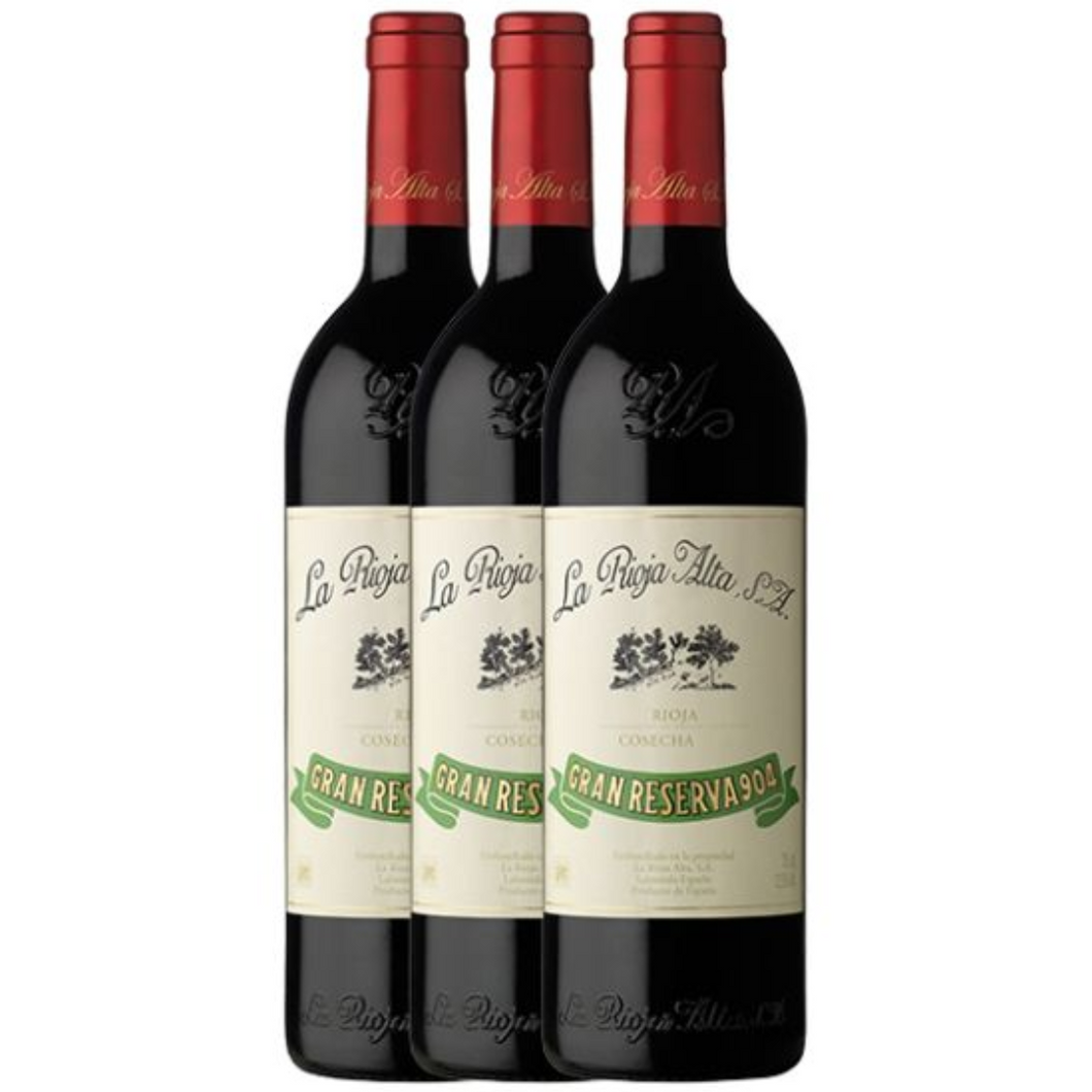 La Rioja Alta 904 3 Bottles Vertical Case (1997, 2001, 2005) (3x0.75L)