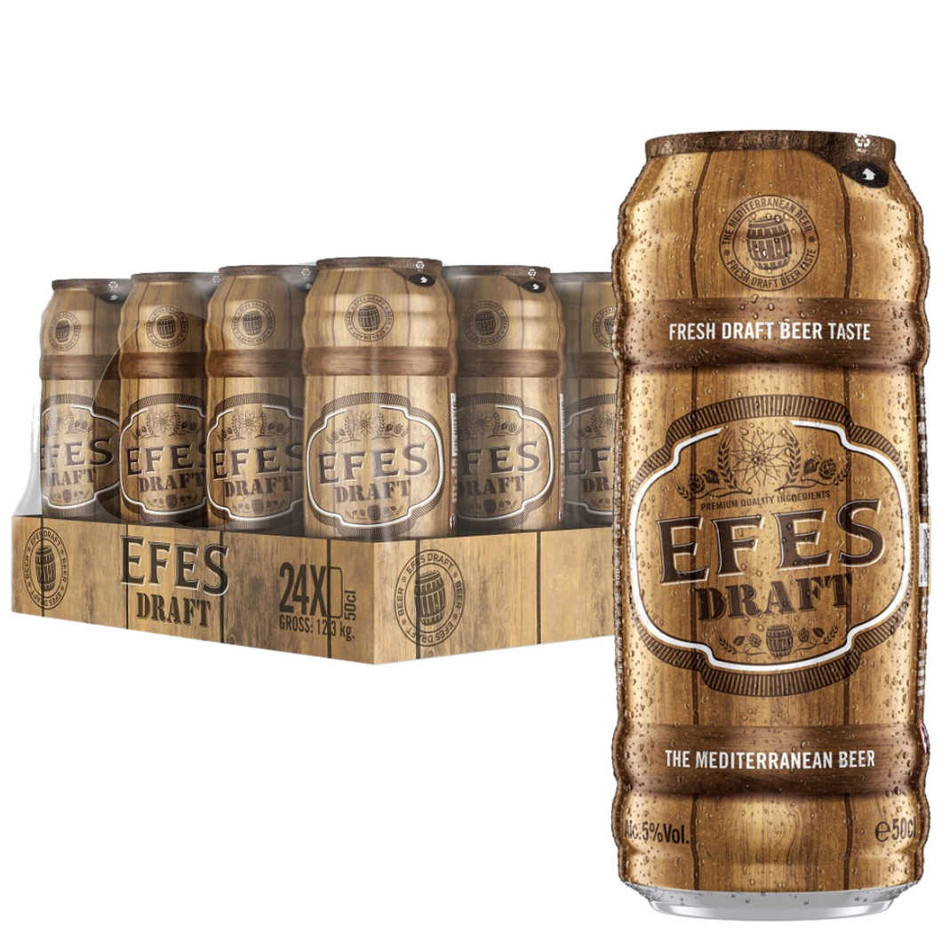 Efes Fresh Draft Can Beer 500ml x 24
