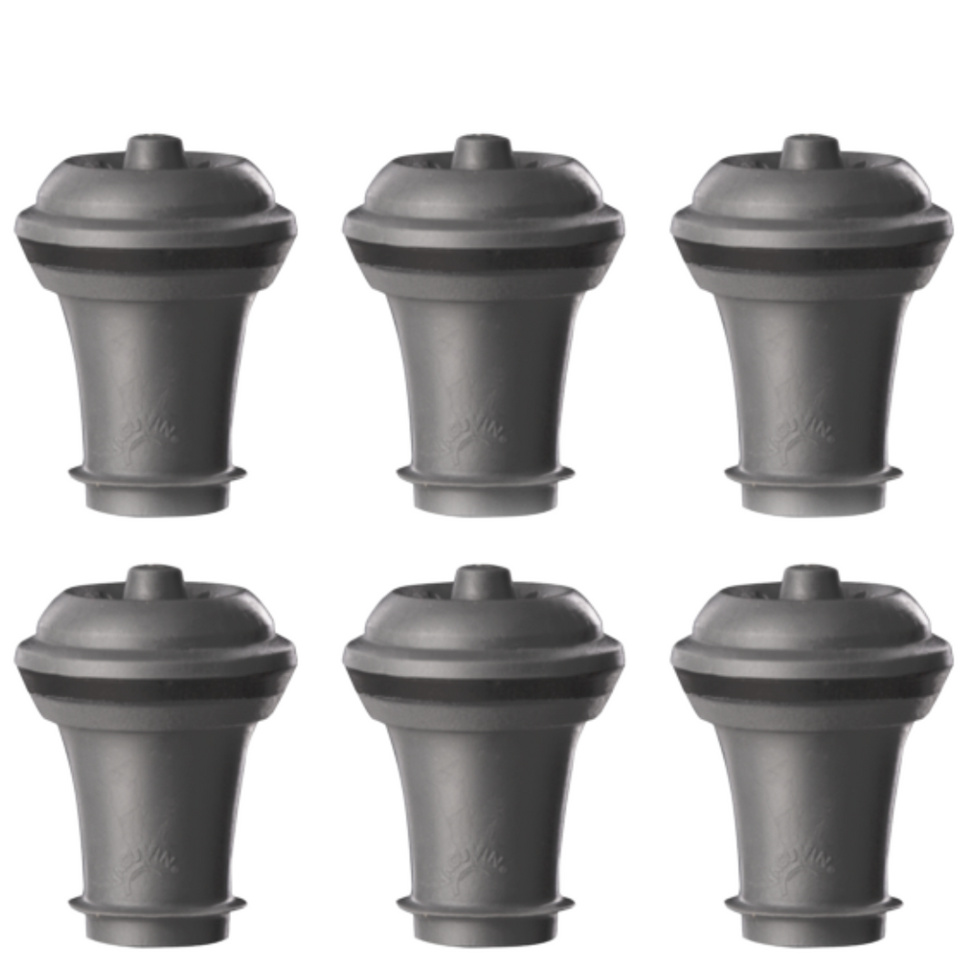 Vacu Vin Vacuum Wine Stopper Grey Set of 6