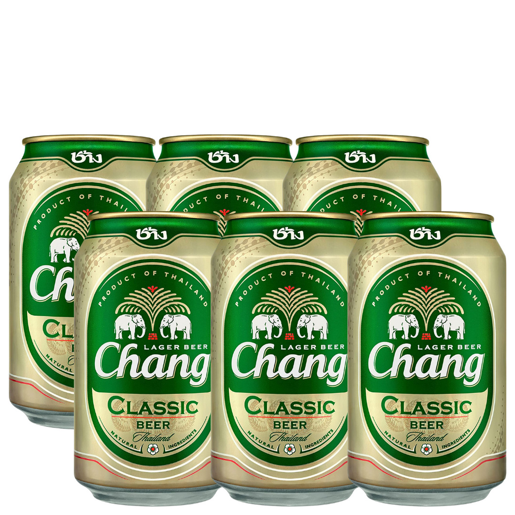 Chang Classic Beer - 6x Can 330ml