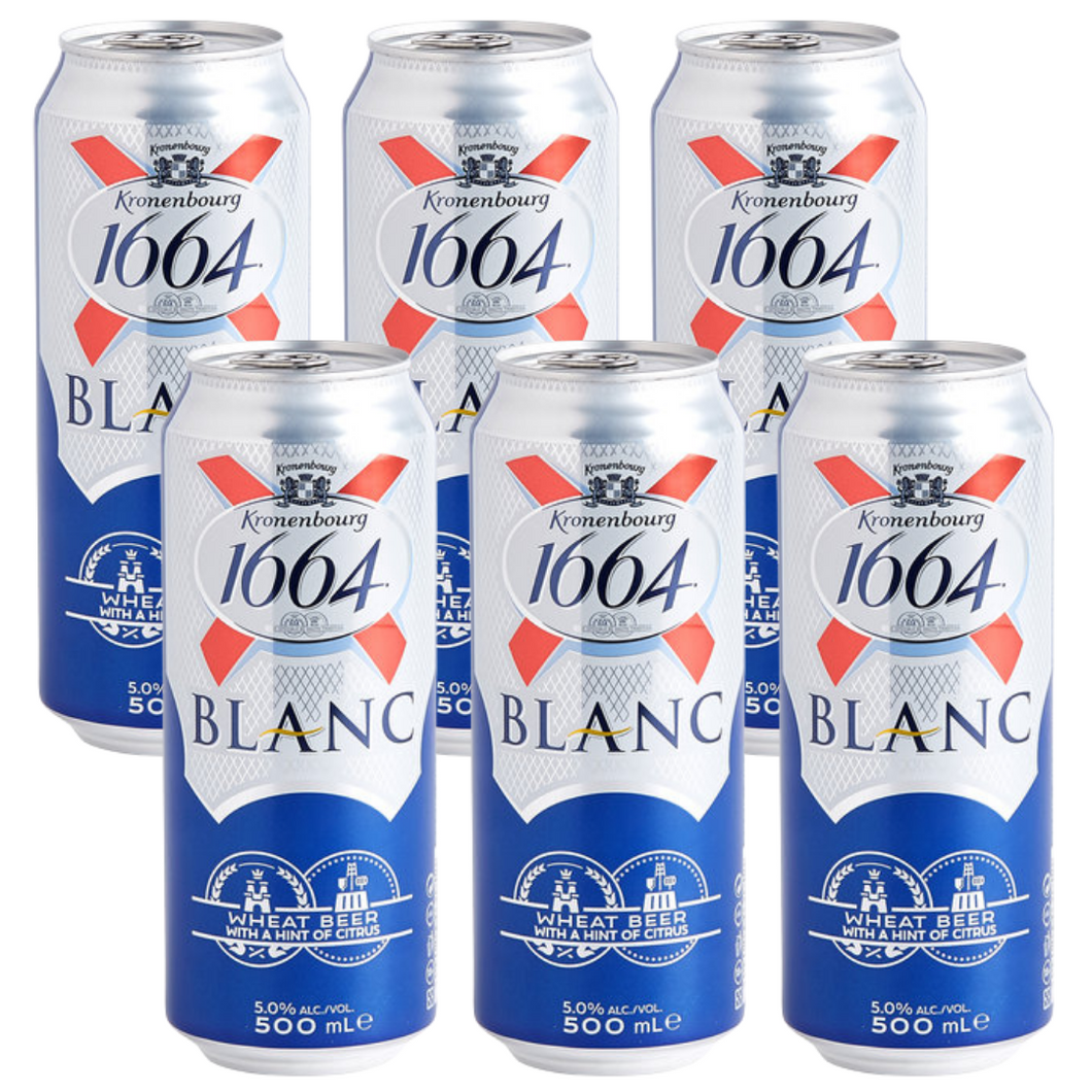 1664 Kronenbourg Beer - 6x King Can 500ml